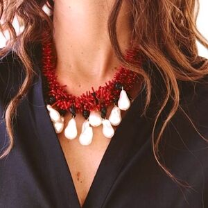 ZARA  Bead and Pearl Necklace
